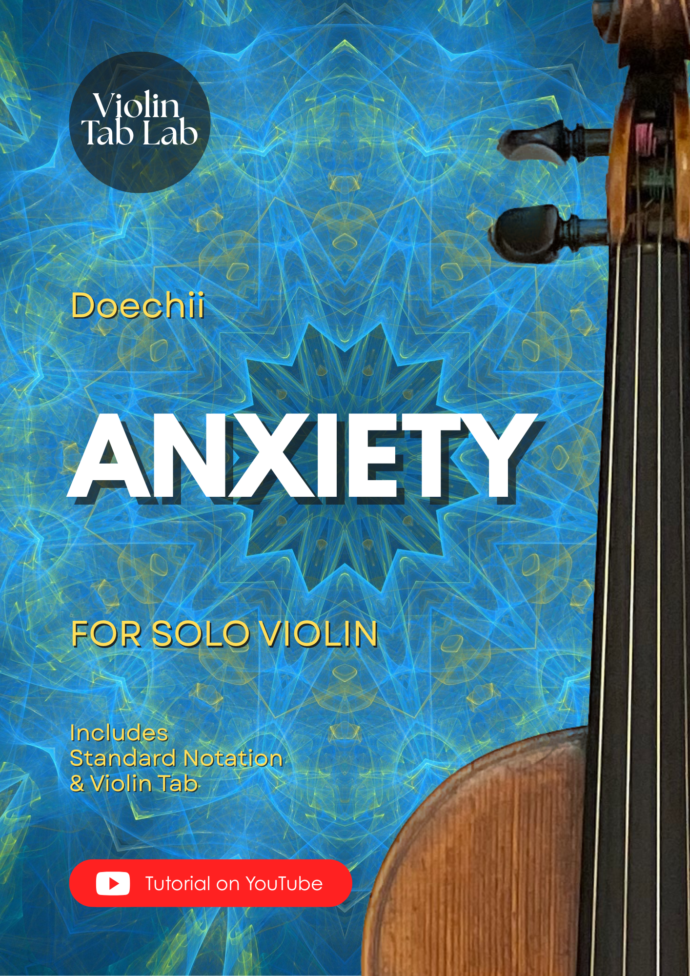 Anxiety - Doechii | Solo Violin Arrangement | Violin Sheet Music with TAB