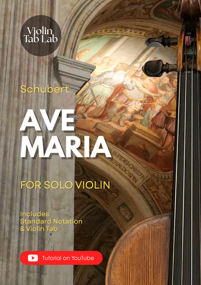 Ave Maria - Franz Schubert | Solo Violin Arrangement | Violin Sheet Music with TAB