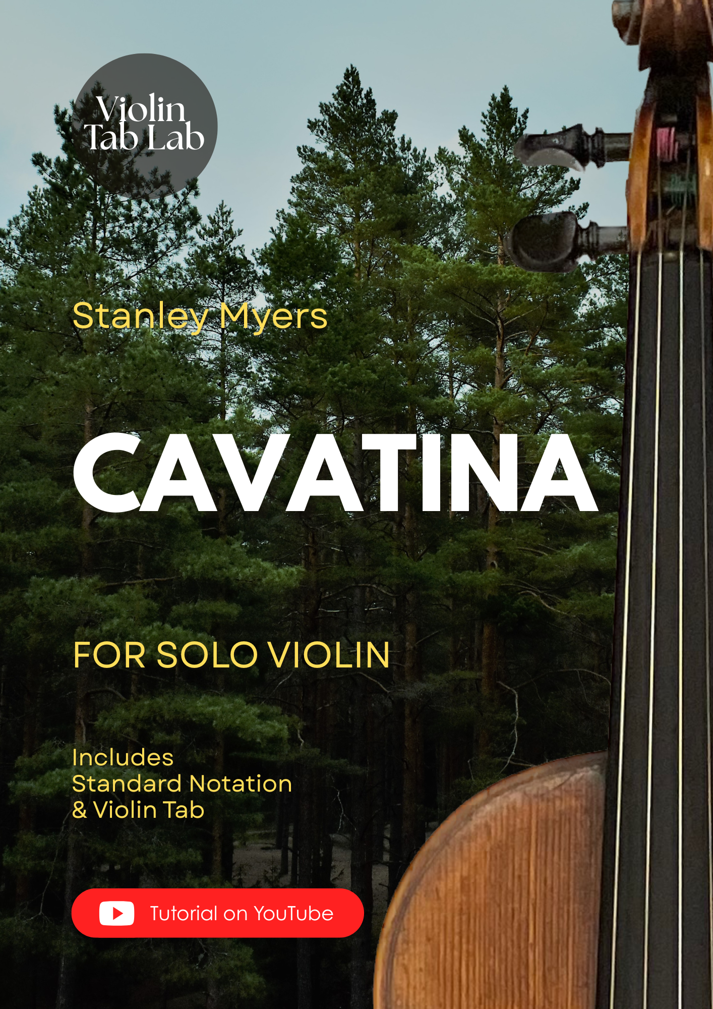 Cavatina - Stanley Myers | Solo Violin Arrangement | Violin Sheet Music with TAB