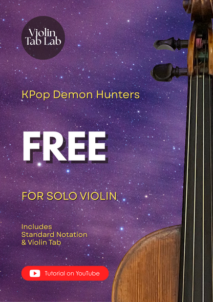 Free - K-Pop Demon Hunters | Solo Violin Arrangement | Violin Sheet Music with TAB