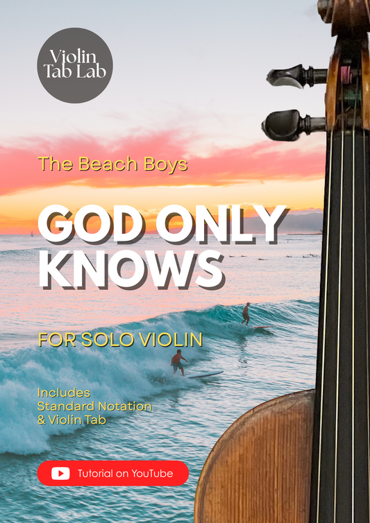 God Only Knows - The Beach Boys | Solo Violin Arrangement | Violin Sheet Music with TAB