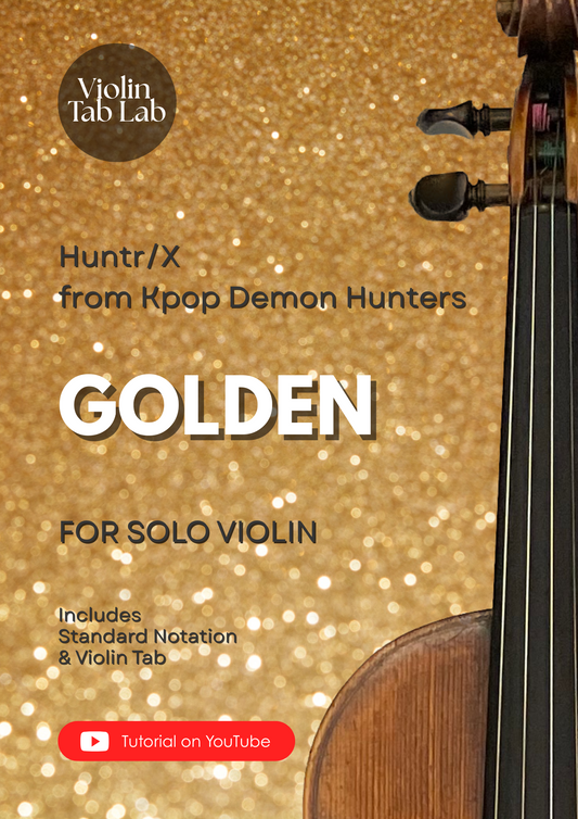 Golden - K-Pop Demon Hunters | Solo Violin Arrangement | Violin Sheet Music with TAB