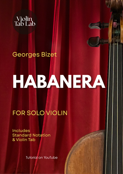 Habanera (from Carmen) - Georges Bizet | Solo Violin Arrangement | Violin Sheet Music with TAB