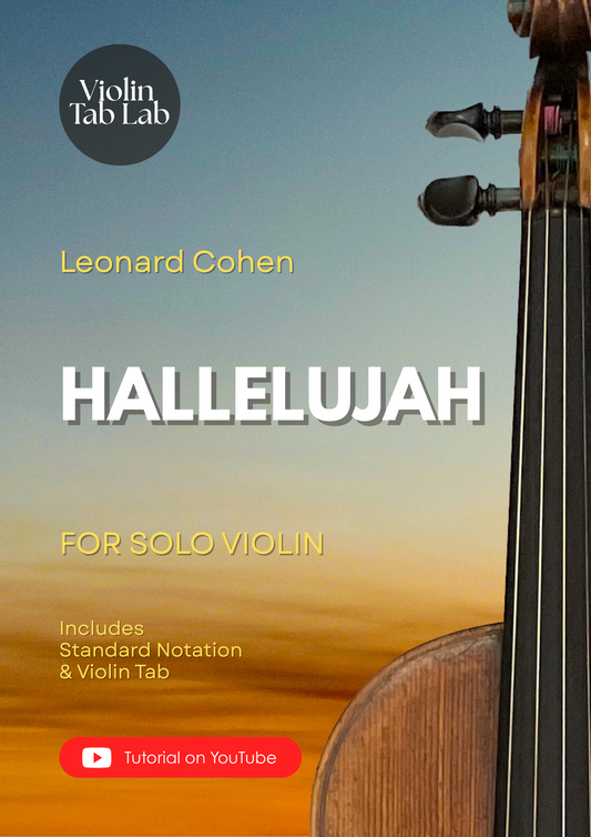 Hallelujah - Leonard Cohen | Solo Violin Arrangement | Violin Sheet Music with TAB
