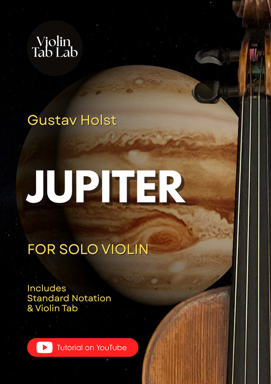 Jupiter (from The Planets) - Gustav Holst | Solo Violin Arrangement | Violin Sheet Music with TAB