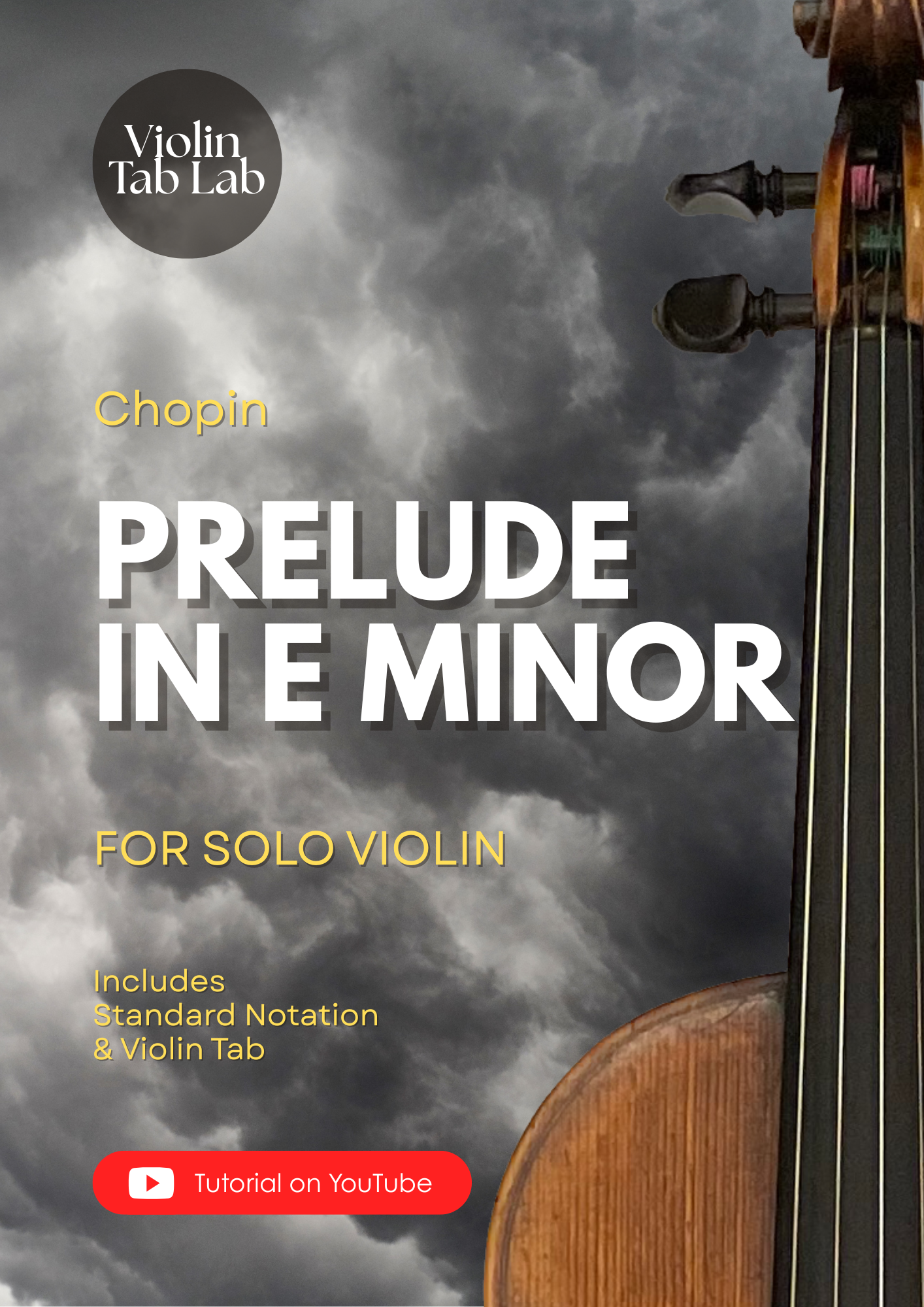 Prelude in E Minor - Frédéric Chopin | Solo Violin Arrangement | Violin Sheet Music with TAB