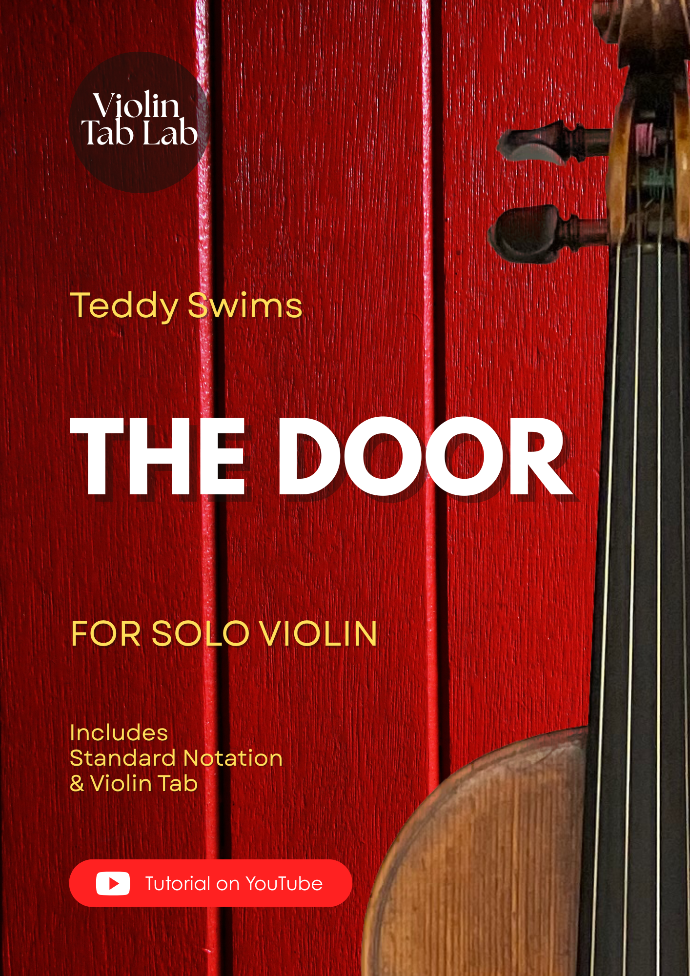 The Door - Teddy Swims | Solo Violin Arrangement | Violin Sheet Music with TAB