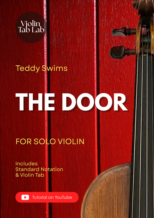 The Door - Teddy Swims | Solo Violin Arrangement | Violin Sheet Music with TAB