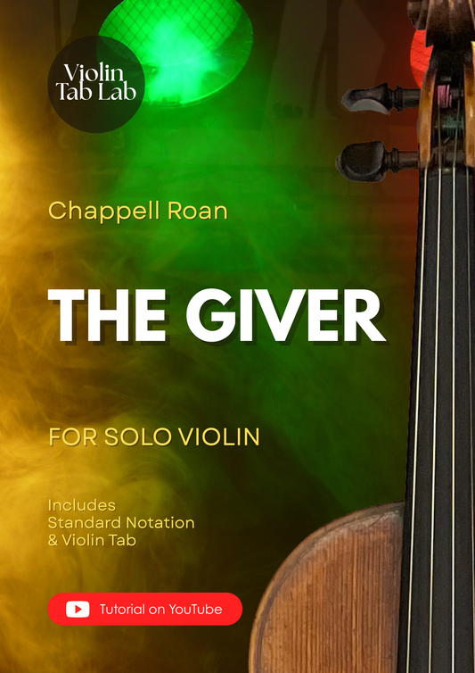 The Giver - Chappell Roan | Solo Violin Arrangement | Violin Sheet Music with TAB