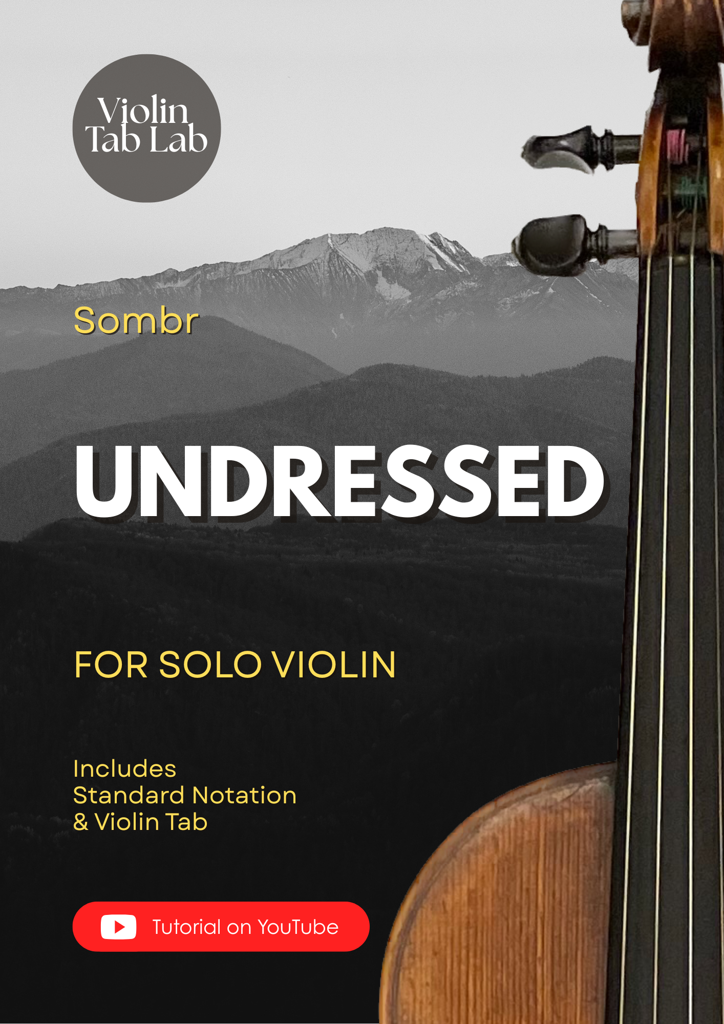 Undressed - Sombr | Solo Violin Arrangement | Violin Sheet Music with TAB