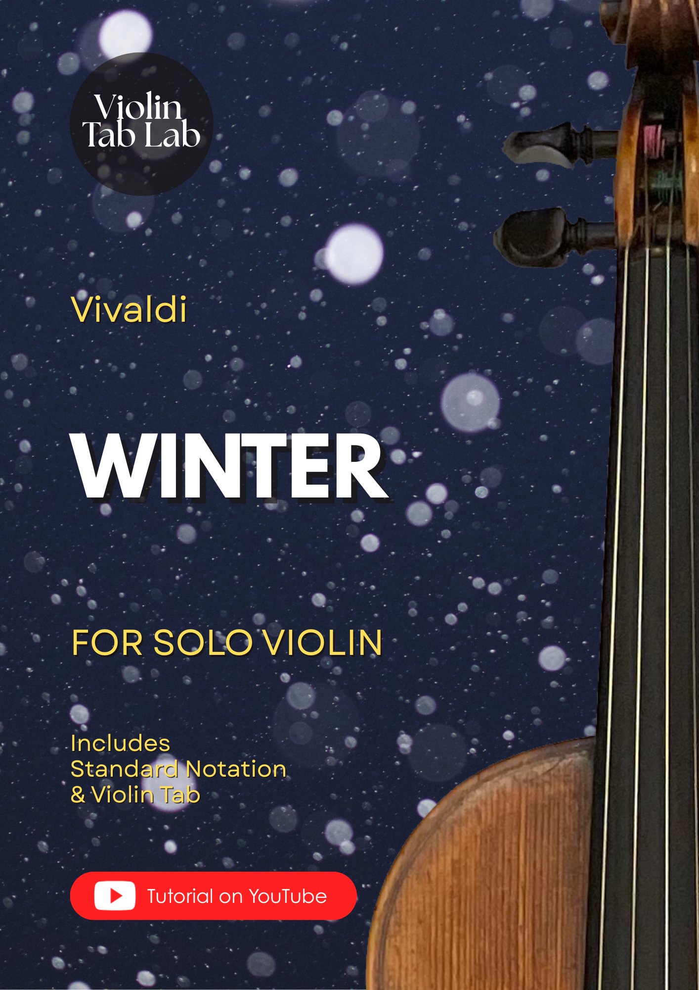 Winter (from The Four Seasons) - Antonio Vivaldi | Solo Violin Arrangement | Violin Sheet Music with TAB