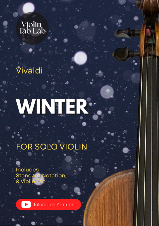 Winter (from The Four Seasons) - Antonio Vivaldi | Solo Violin Arrangement | Violin Sheet Music with TAB