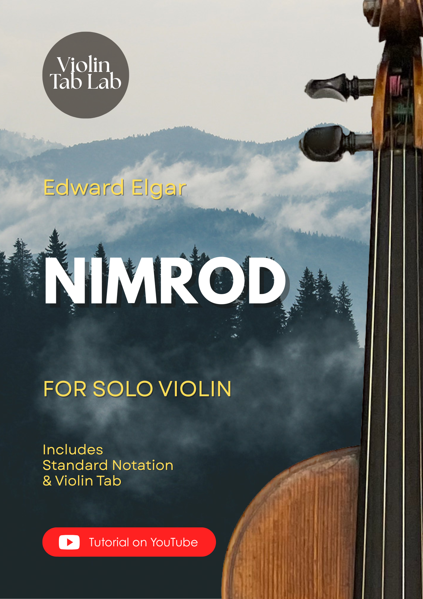 Nimrod - Edward Elgar | Solo Violin Arrangement | Violin Sheet Music with TAB